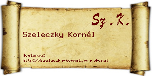 Szeleczky Kornél névjegykártya